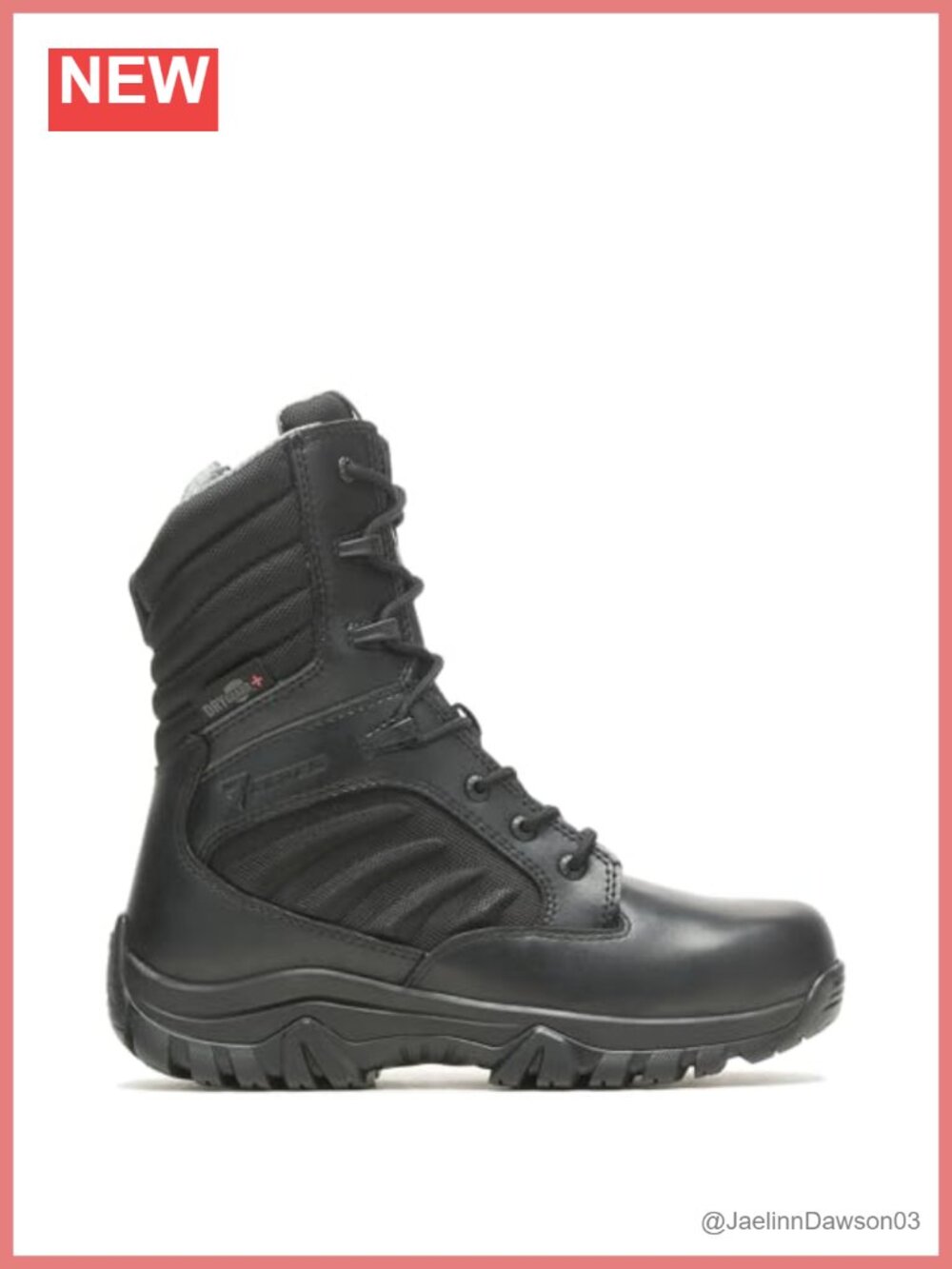 Leather Waterproof Military Tactical Ankle Boots with Side Zip